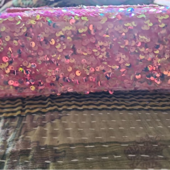 Kurt Geiger Pink Sequin Clutch
